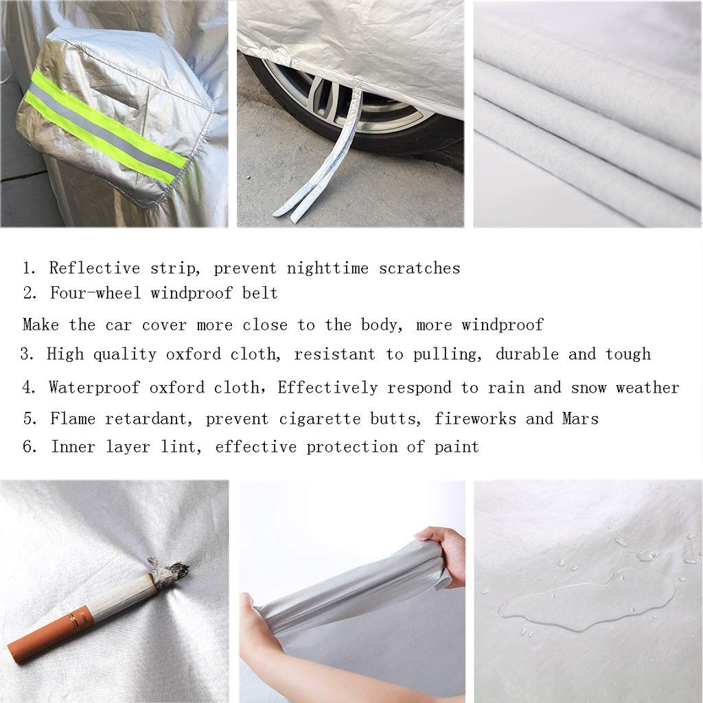 DUWEN Porsche Panamera Executive Car Cover - All Weather, UV Resistant, Dustproof, Scratchproof Oxford Cloth Car Cover for Outdoor Sun Protection & Insulation - Perfect for Garage, Parking, Travel & Long-Term Storage