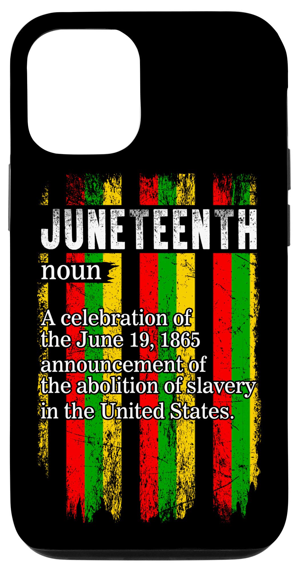 iPhone 12/12 Pro Case - Juneteenth Flag & Afro Design - Celebrate June 19, 1865 African American Freedom - Perfect for Juneteenth Celebrations, Cultural Events & Daily Use