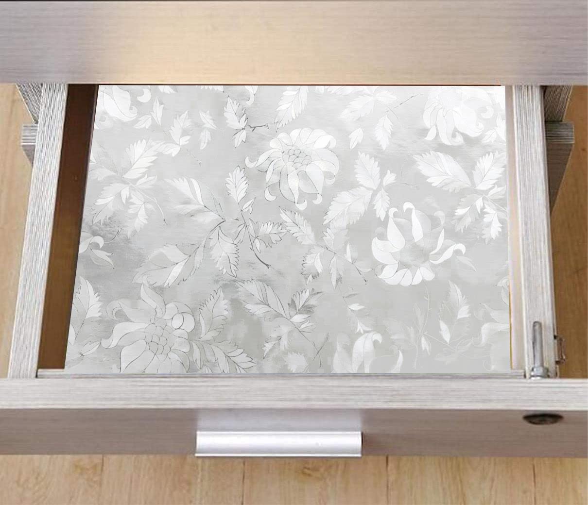 ELTON Oil-Proof Waterproof Self-Adhesive Kitchen Wallpaper - Heat Resistant Aluminum Foil Stainless Steel Wall Sticker for Countertops, Drawers & Shelves (60x300cm) - Perfect for Kitchen Backsplash, Cabinet Lining & Appliance Protection