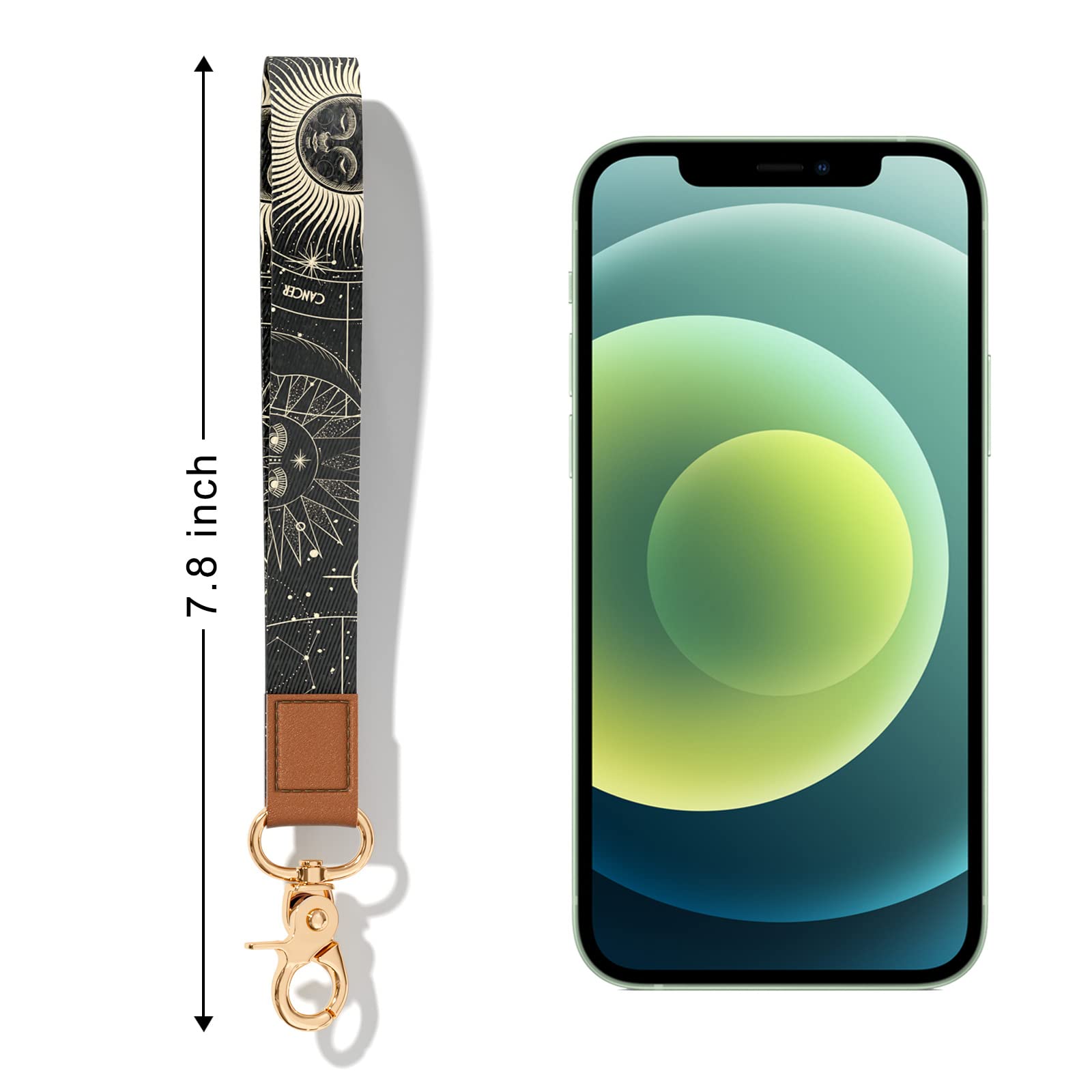 Stylish Wrist Lanyard Keychain for Women & Men - Secure Holder for Car Keys, ID Badges, Cards, Wallet & Phone - Perfect for Work, Travel & Outdoor Activities