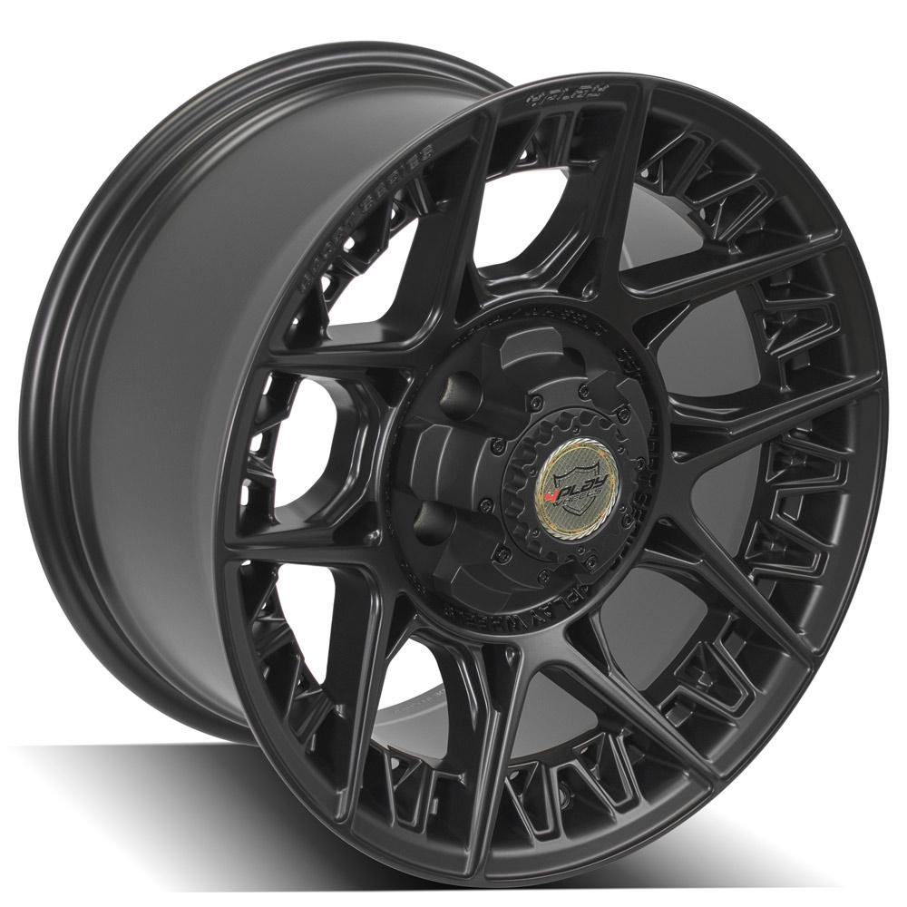 4Play Sport Series 4PS50 17x9.0 Satin Black Wheel 5x127/5x139.7mm Bolt Pattern 87.1mm Hub - Perfect for Off-Road Trucks & SUVs