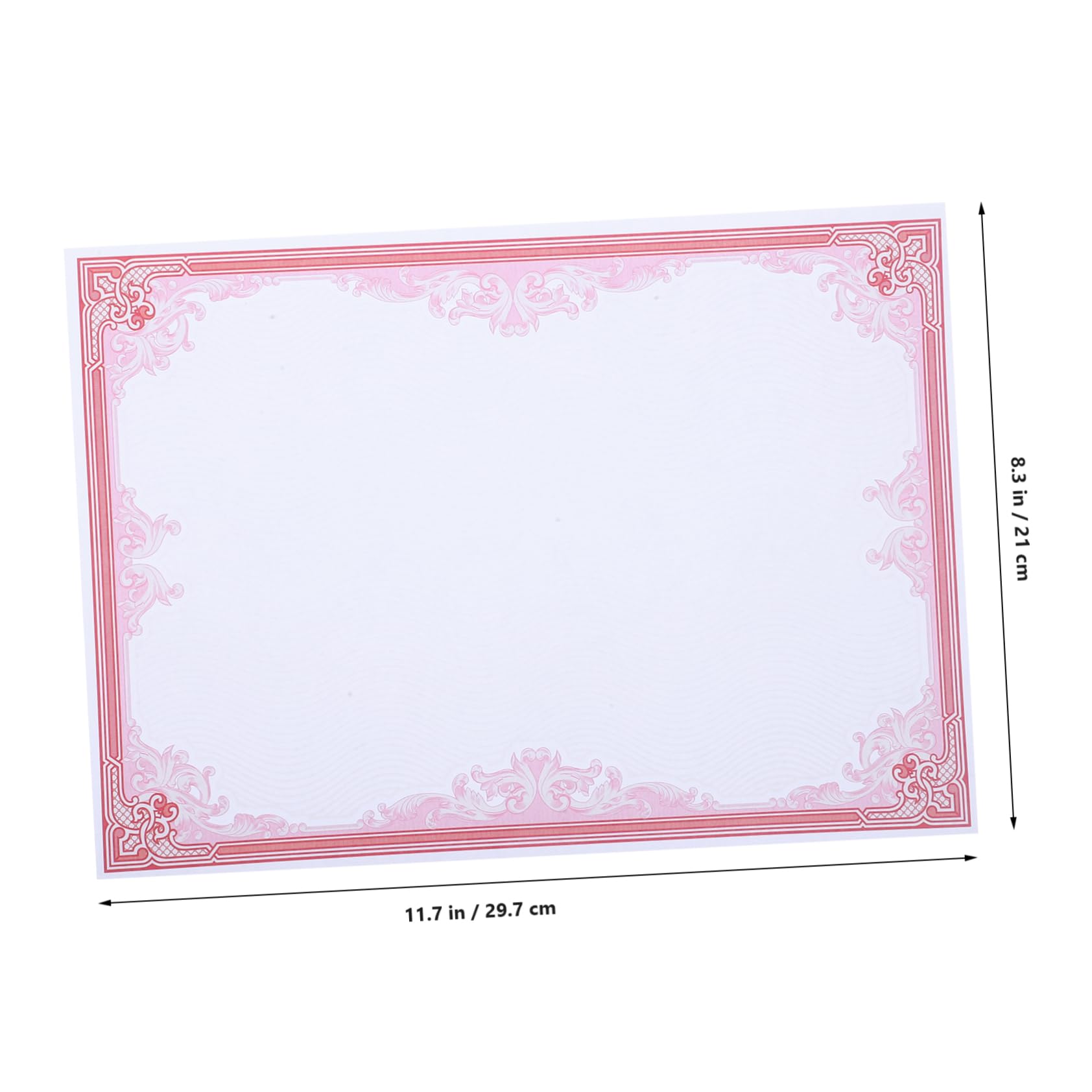 TEHAUX 100 Sheets Red Blank Diploma Certificate Paper - Premium Foil Certificate Paper for Graduation, Awards & Achievements - Perfect for School Ceremonies, Corporate Recognition & Special Events