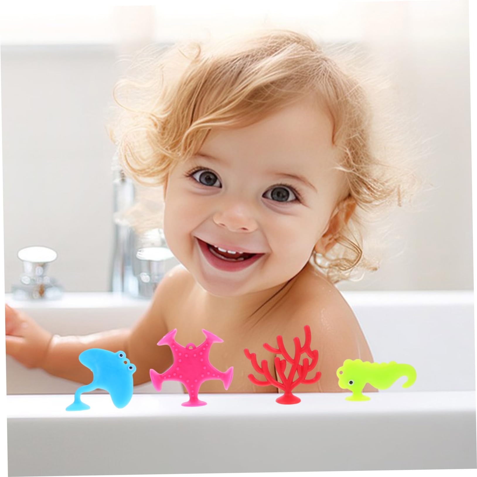 CORHAD 18-Piece Suction Cup Bath Toys Set - Fun Cartoon Bathtub Toys for Kids, Waterproof Shower Toys for Toddlers - Perfect for Bath Time, Pool Play & Sensory Development