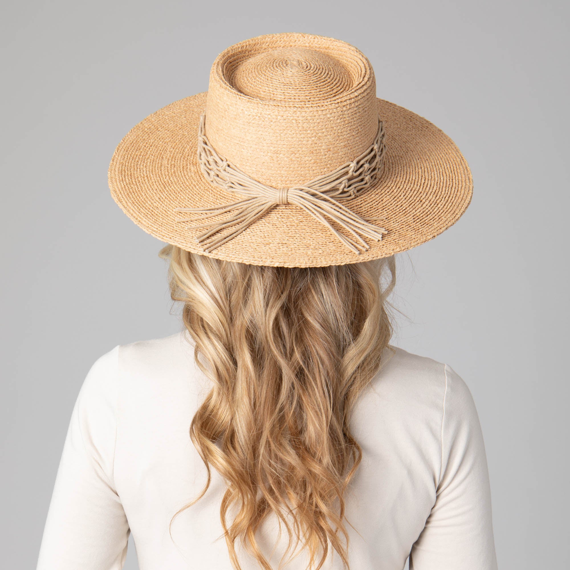 Women's Raffia Braided Telescope Boater Hat - Wide Brim Sun Hat for Beach, Summer & Outdoor Activities - Sandy Beach Style Sun Protection Accessory