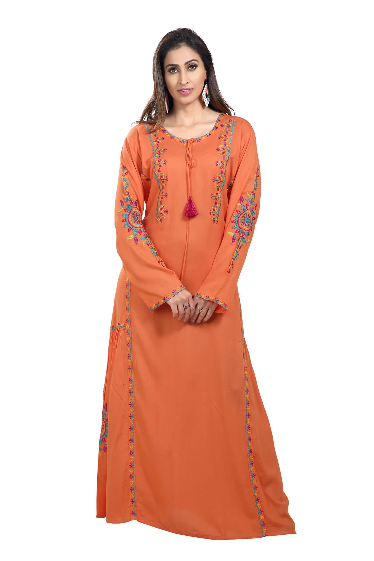 Maxim Creation Traditional Maxi Dress for Women - Elegant Eid Caftan & Party Wear - Available in Regular to Plus Sizes (S-3XL) - Perfect for Holiday Celebrations, Weddings & Special Occasions