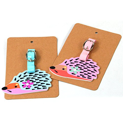 Adorable Pink Hedgehog Luggage Tag - Cute Travel Suitcase ID Tag for Kids & Adults - Perfect for Vacation, Airplane, Cruise & Holiday Travel Accessories