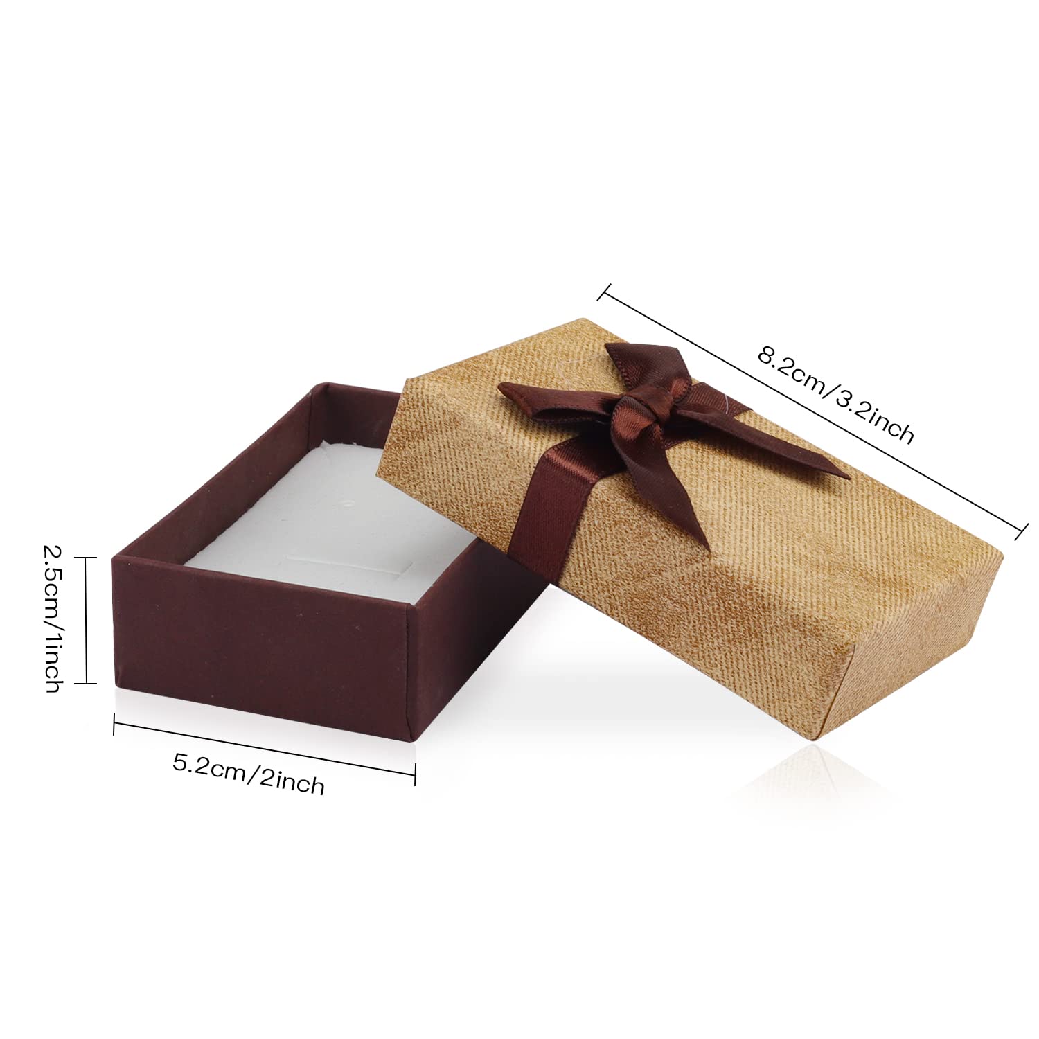 Lainrrew 12-Piece Jewelry Gift Box Set - Premium Cotton Filled Cardboard Jewelry Boxes for Necklace, Bracelet, Earrings & Rings - Perfect for Wedding, Engagement, Anniversary Gifts & Jewelry Storage (2 Mixed Styles)