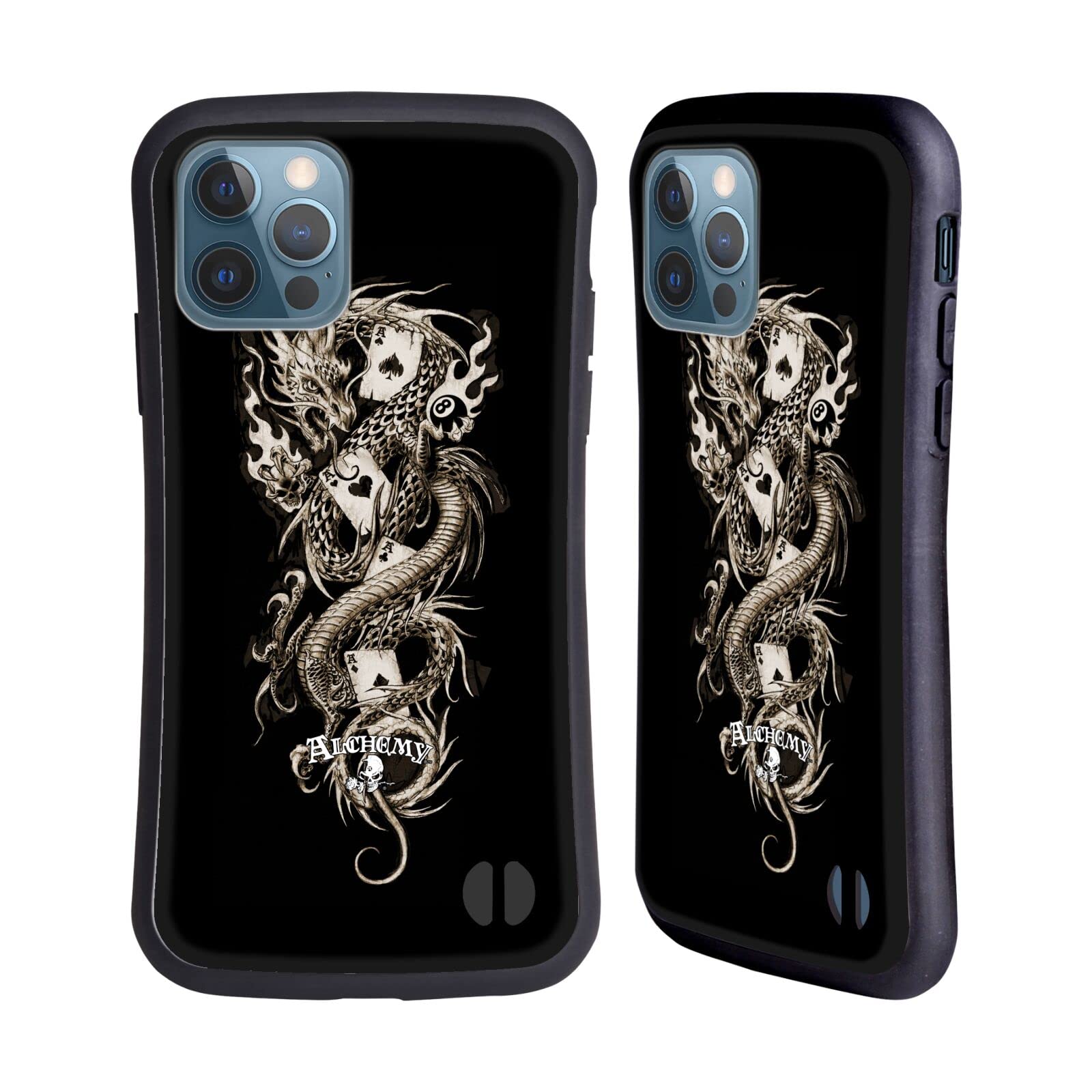 Alchemy Gothic Imperial Dragon Hybrid Case for iPhone 12/12 Pro - Officially Licensed Phone Cover with Unique Dragon Design | Perfect for Gothic Lovers & Fantasy Enthusiasts