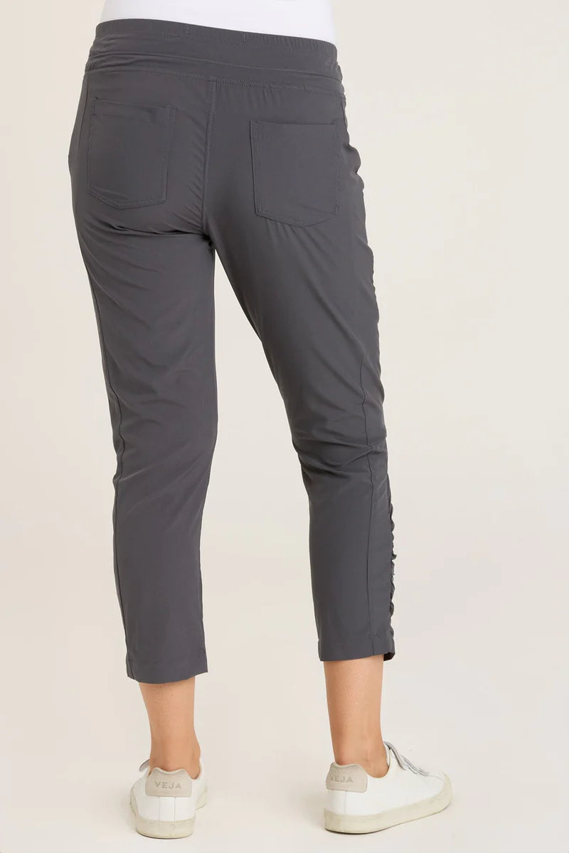 Aksana High Waist Yoga Leggings for Women - Charcoal Gray - Comfortable Workout Pants for Gym, Running & Lounge Wear