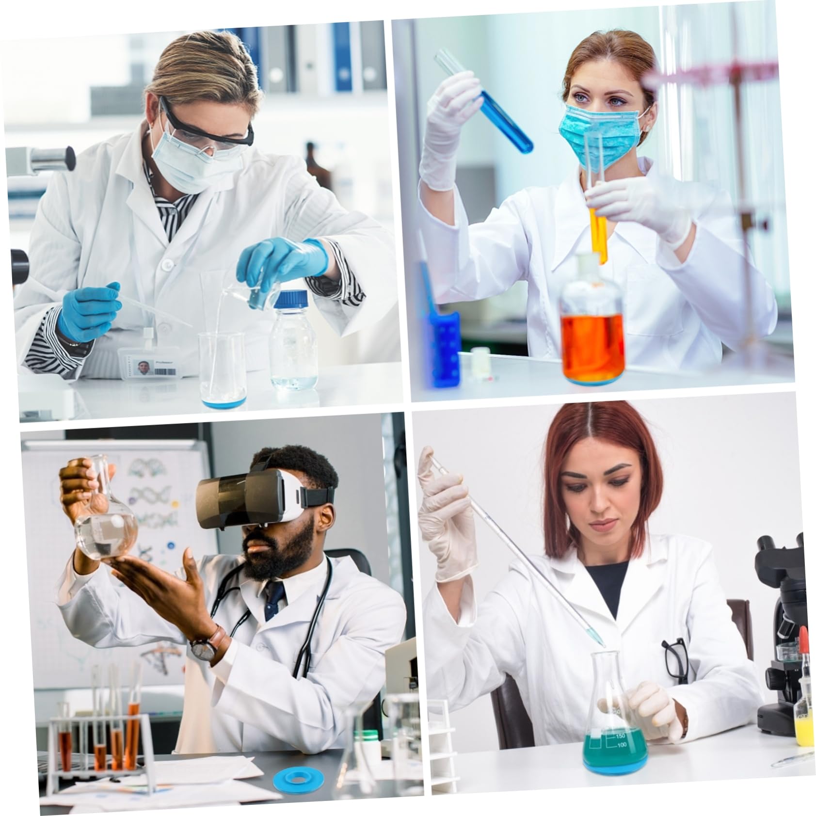5-Piece Rubber Filtration Funnel Adapter Set - Lab Flask Connector with Smooth Stopper for Chemistry Experiments (Random Colors) - Perfect for Science Labs, Home Brewing & DIY Projects