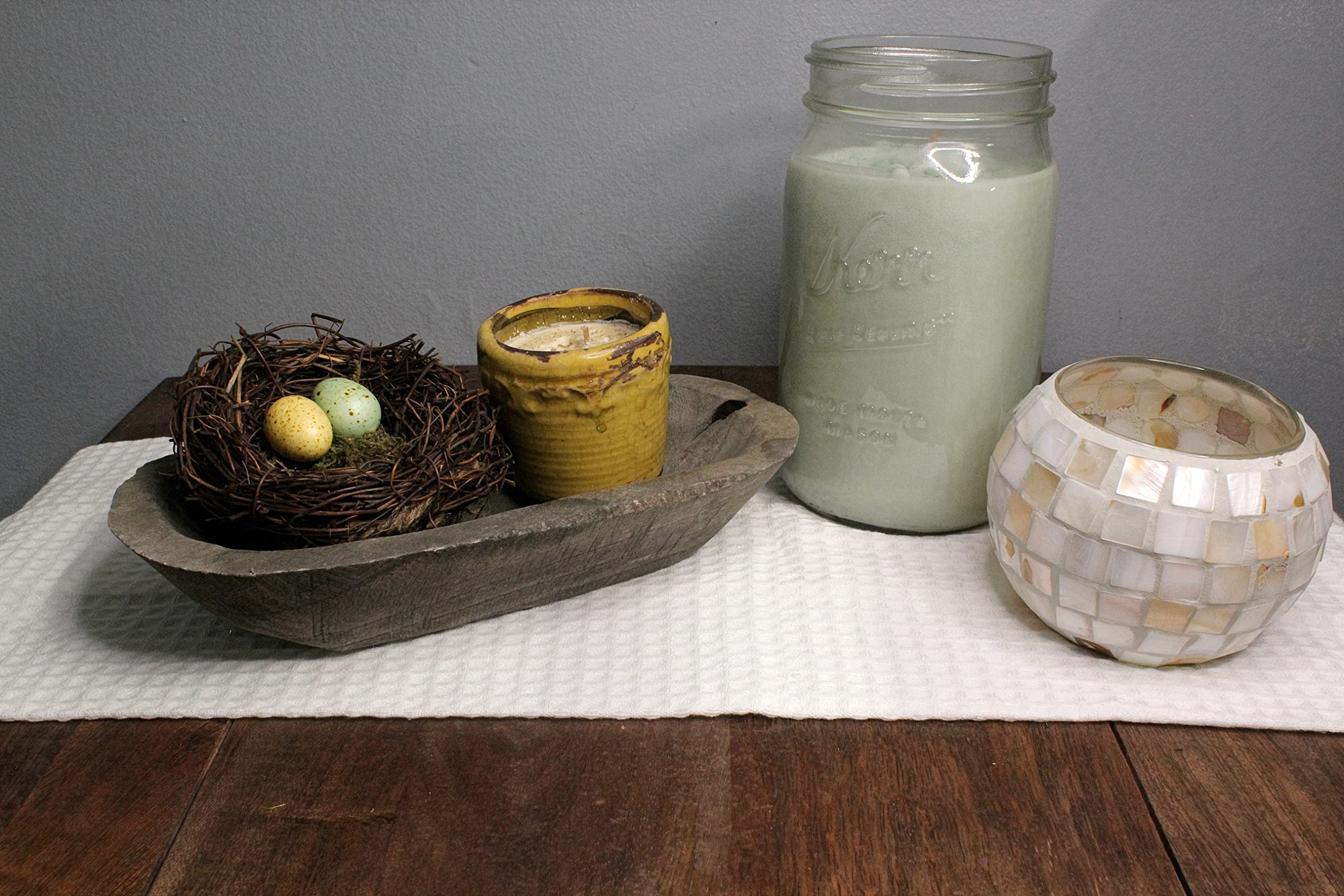 Sullivans 4 Inch Decorative Bird's Nest - Speckled Robin's Egg Blue with Yellow Moss | Perfect for Easter Decor, Spring Centerpieces & Farmhouse Home Décor
