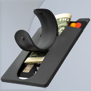 Stick On Wallet - Silicone Phone Card Holder with Built-in Stand, Adhesive Credit Card Pouch for iPhone & Samsung Galaxy (Red) - Perfect for Hands-Free Viewing, Travel & Everyday Use