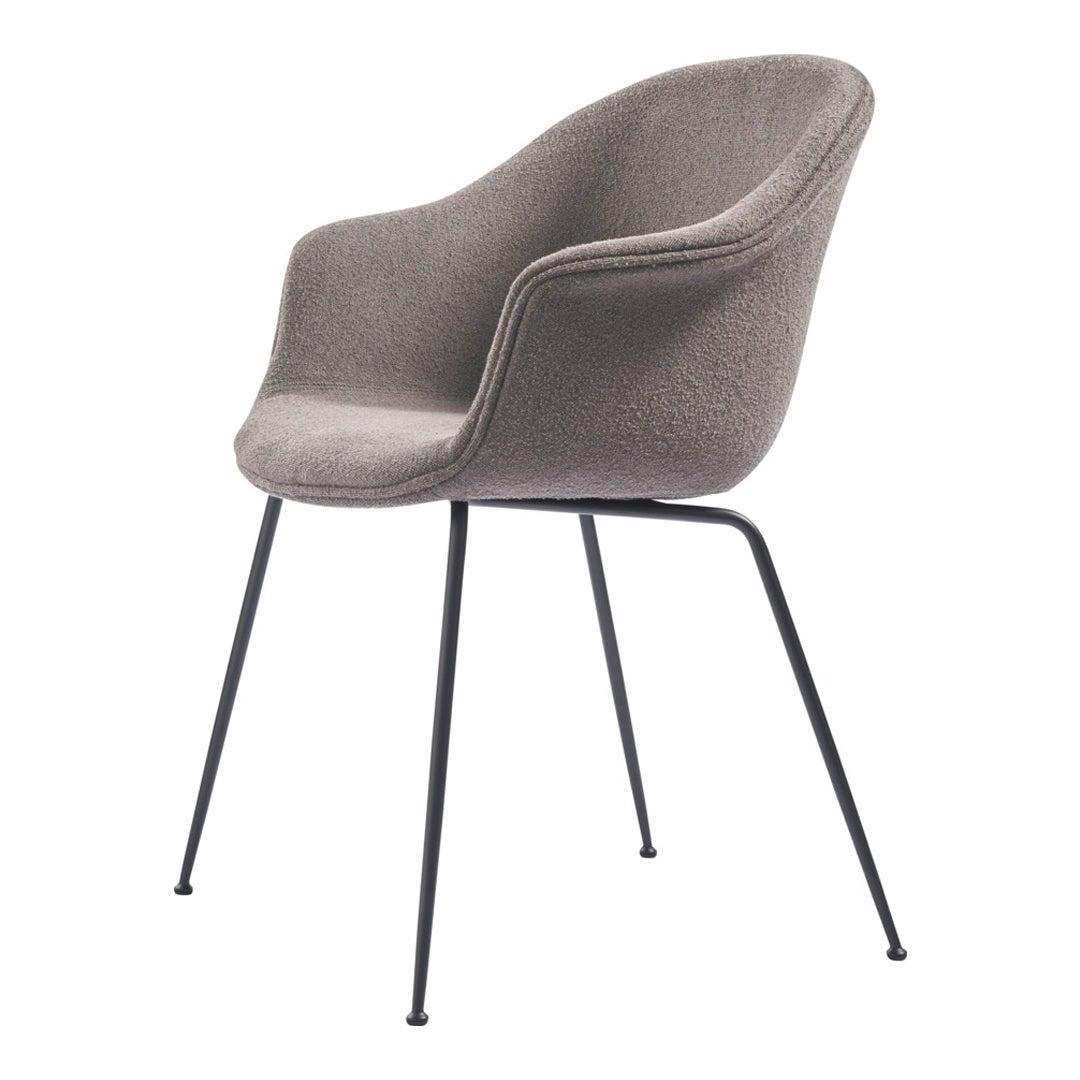Bat Dining Chair with Conic Base - Fully Upholstered Modern Kitchen Chair for Dining Room, Restaurant & Cafe