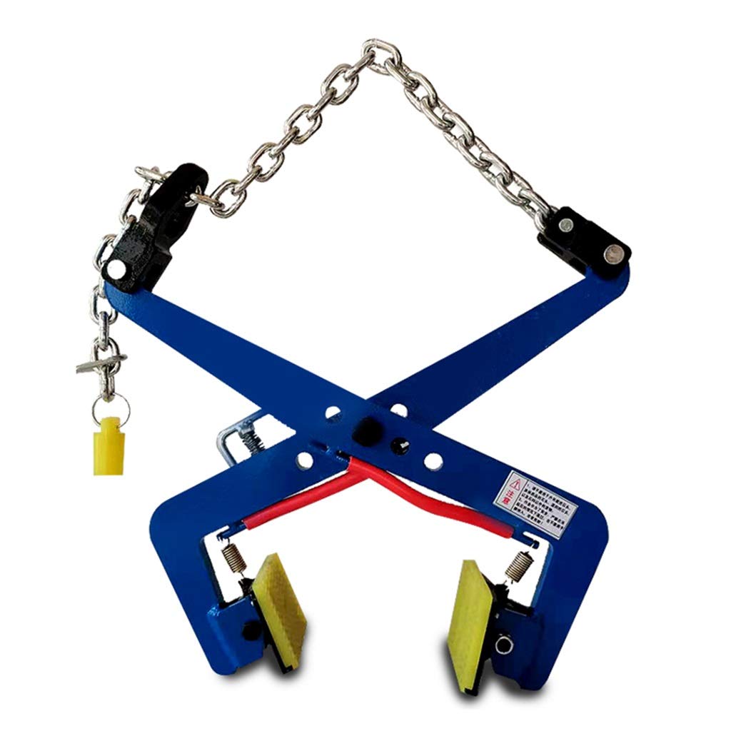 **Adjustable Beam Lifting Clamps with Thickened Chain - Heavy-Duty Transport Clamps for Stone, Glass Slabs & Metal Sheets - Easy Operation for Construction & Industrial Use (Size A1)**