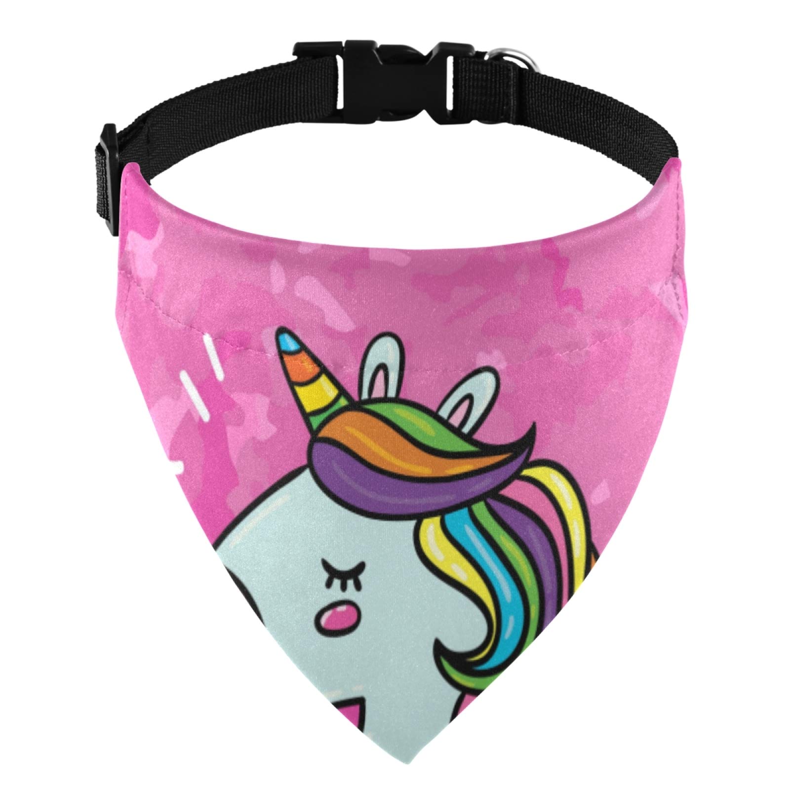 Adjustable Unicorn Dog Bandana Collar - Washable Triangle Scarf for Small, Medium & Large Dogs | Perfect for Pet Costumes, Parties & Daily Walks