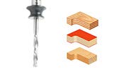 Amana Tool - 46184 Solid Carbide Compression 3-Piece Router Bit Set with Two 46180 Bits | Perfect for Woodworking, Cabinetry & CNC Machining