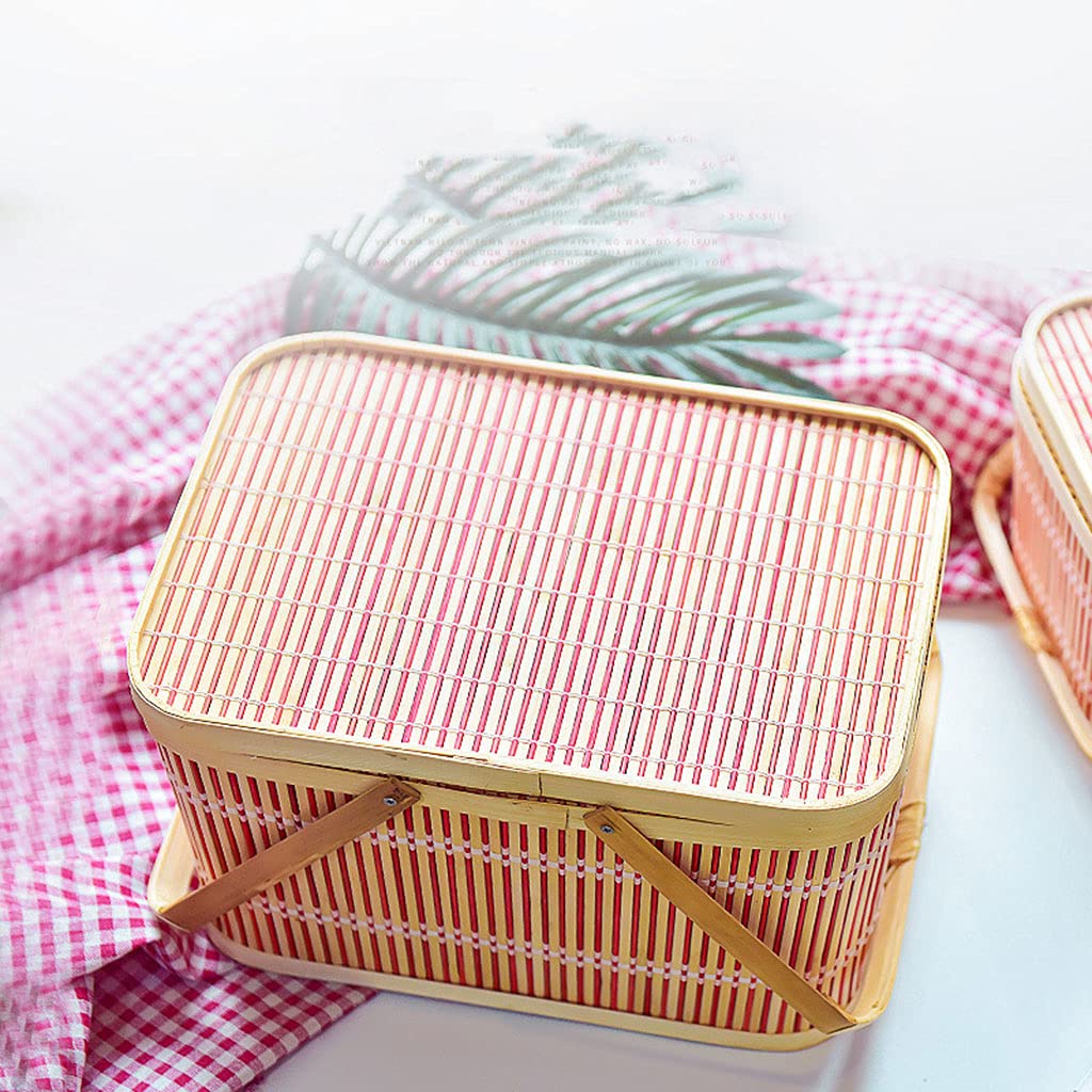 Handmade Bamboo Woven Storage Basket for Wardrobe Organization