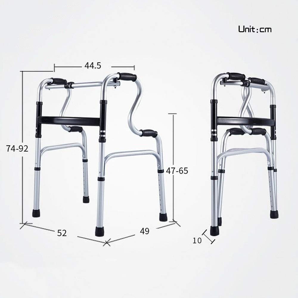 Lightweight Folding Rollator Walker with Seat for Seniors - Adjustable Height 29.6