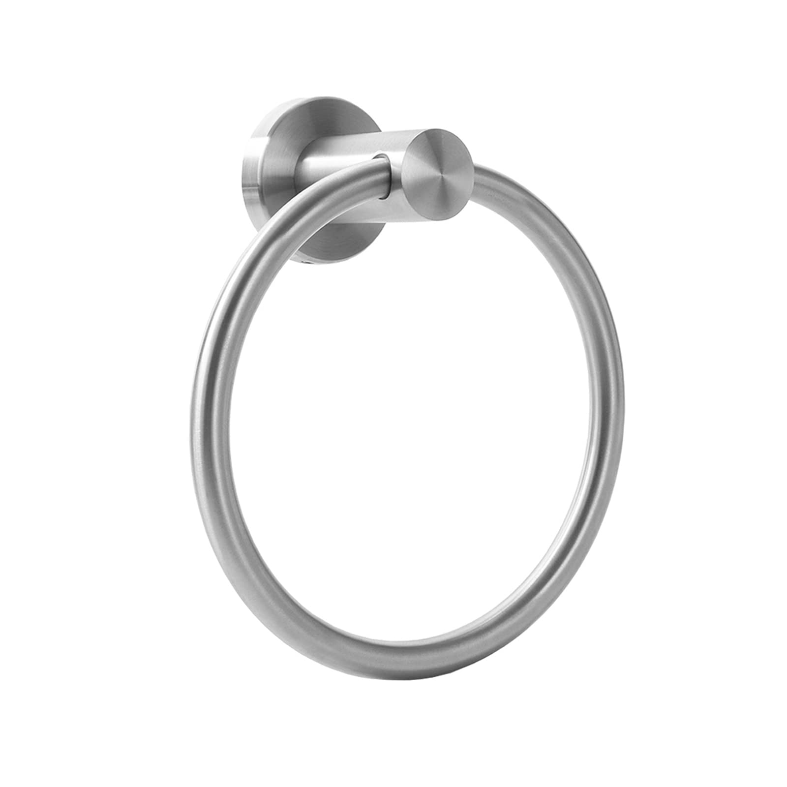 Premium Brushed Nickel Towel Ring - Heavy Duty SUS 304 Stainless Steel Bathroom Towel Holder with Wall Mount Hardware (Drill Needed) - Elegant Round Design for Hand & Bath Towels - Perfect for Modern Bathrooms, Powder Rooms & Spa Retreats