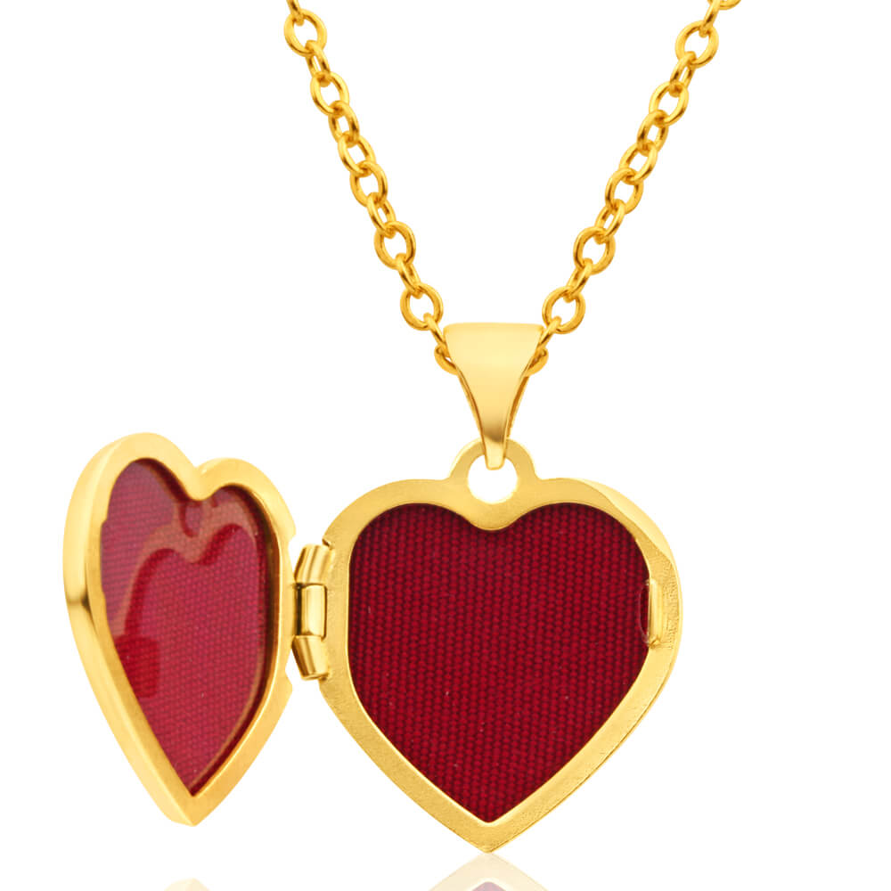 9ct Yellow Gold 'Mum' Floral Heart Locket Necklace - Elegant Mother's Day Gift for Women - Perfect for Birthdays, Anniversaries & Special Occasions