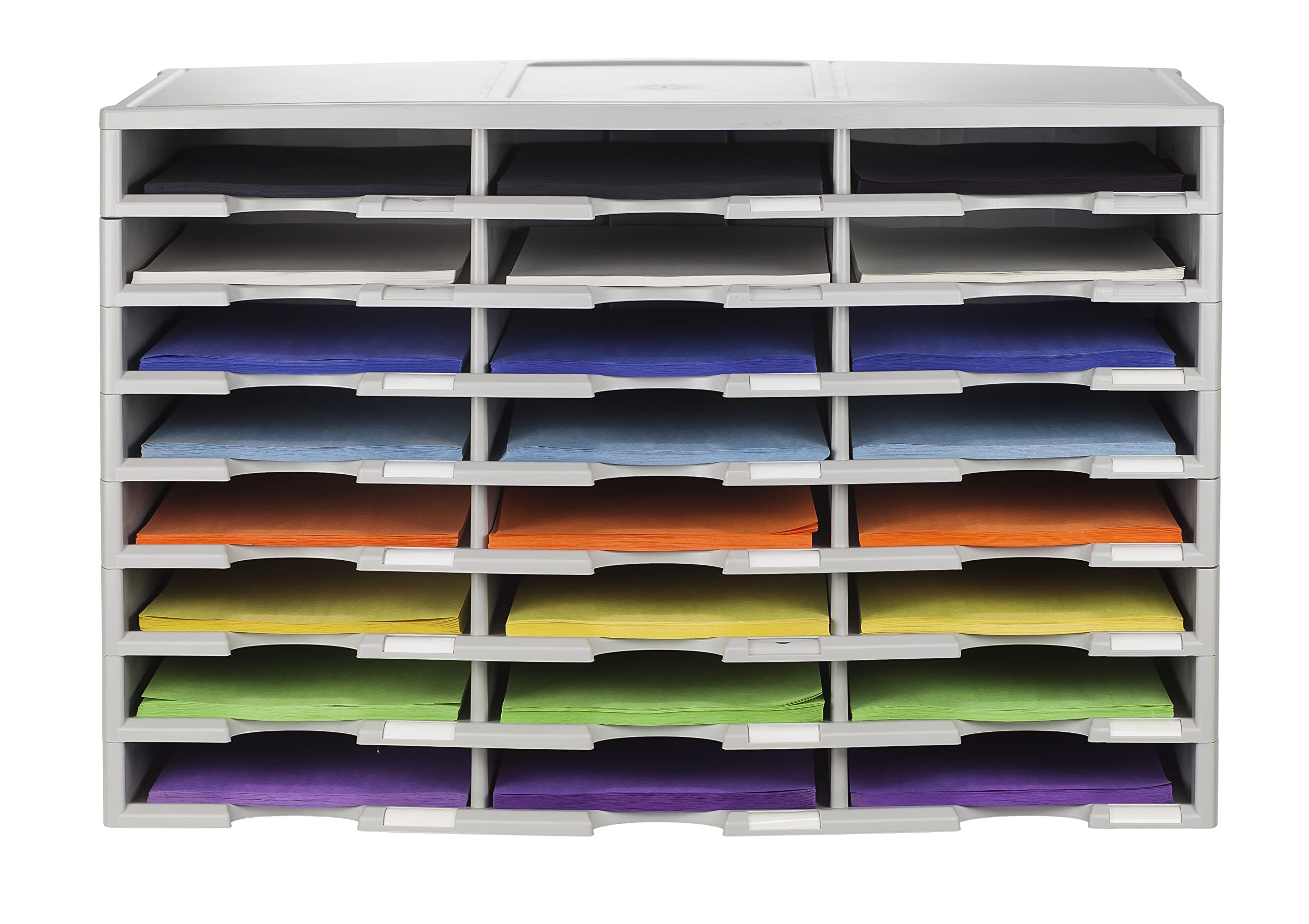 Storex 24 Compartment Organizer - Plastic Storage Box with Dividers for Office Supplies, Crafts, Jewelry & Small Parts | Perfect for Home, Office & School Organization
