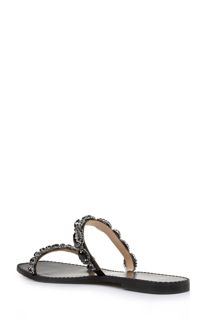 Badgley Mischka Women's Reed Flat Sandal - Comfortable Summer Dress Sandals for Women | Perfect for Beach, Wedding & Casual Outings