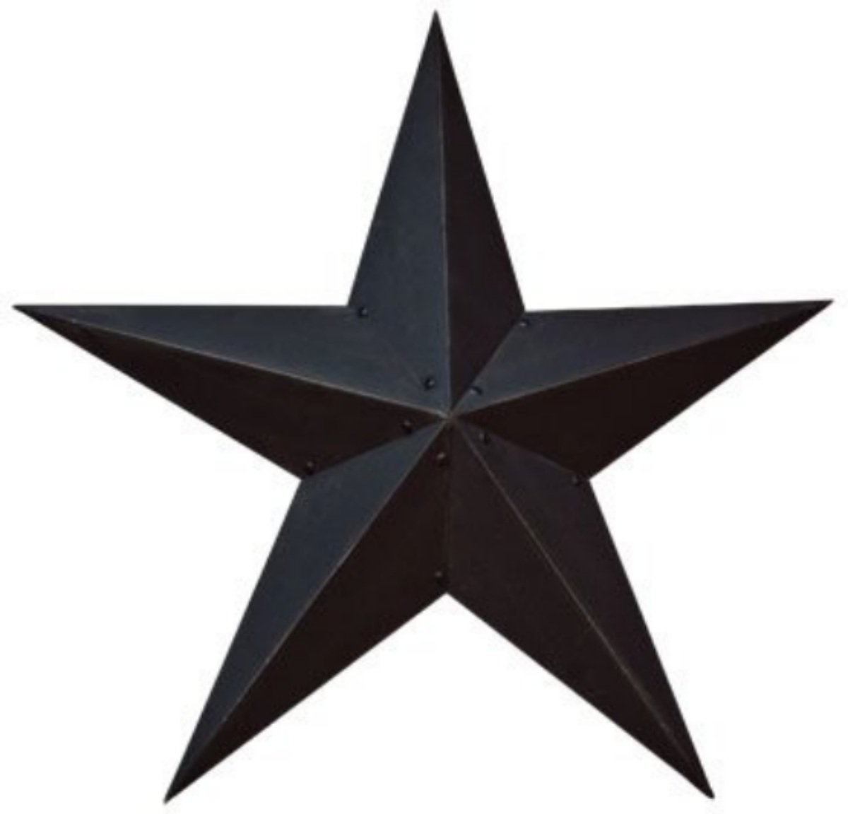 48 Inch Black Galvanized Metal Barn Star - Rustic Farmhouse Wall Decor for Indoor & Outdoor Use - Perfect for Home, Garden, Patio, and Porch Decoration