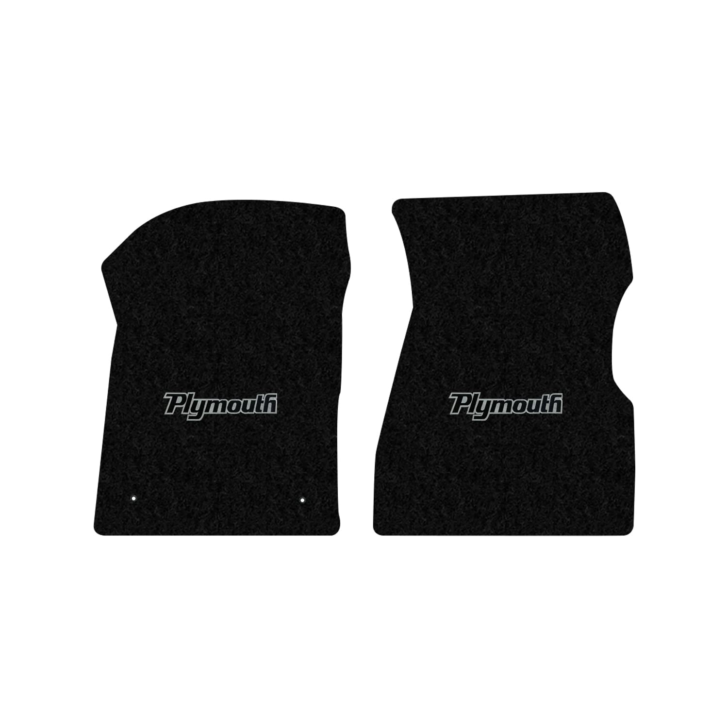 Premium Custom-Fit Carpeted Floor Mats for 1970-1976 Plymouth Duster - Black Luxury Car Floor Liners (2-Piece Set w/Manual Shifter) | All-Weather Protection & Enhanced Interior Comfort for Classic Cars