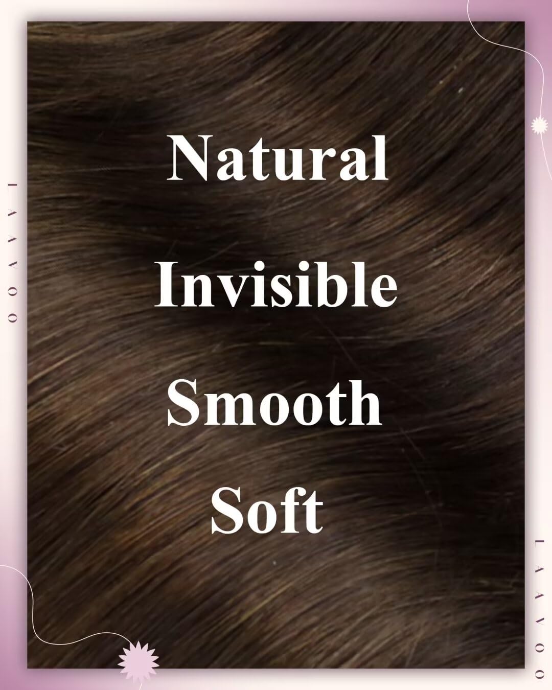 LaaVoo 20inch Dark Brown Microbead Weft Hair Extensions - 20pcs 50g Real Human Hair for Natural Look | Perfect for Daily Wear, Parties, and Special Occasions