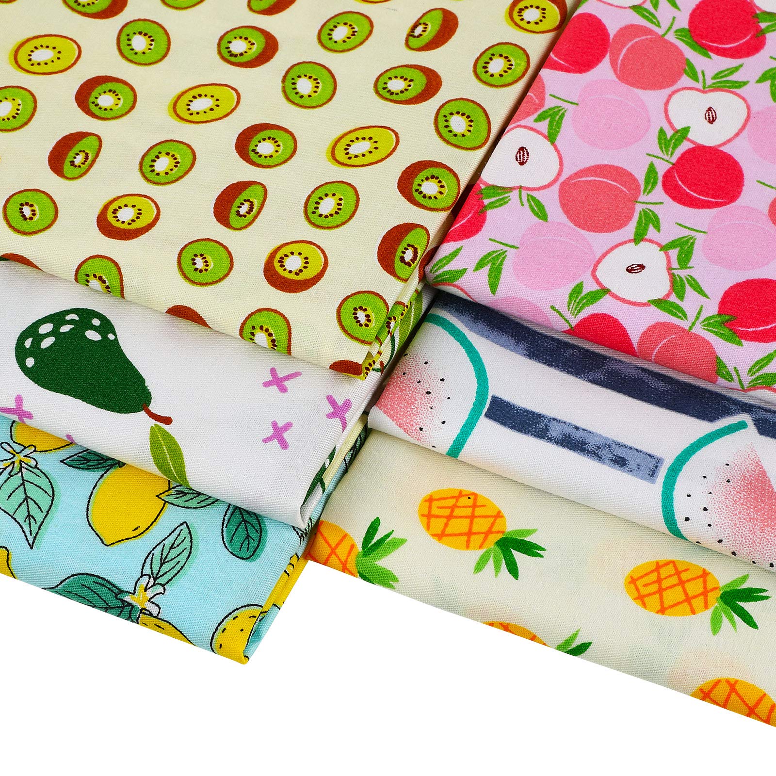 12-Piece Printed Fruit Fabric Fat Quarters Bundle - 20
