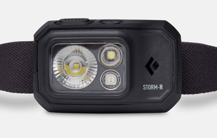 Black Diamond Storm 500 R Headlamp - 400 Lumen Rechargeable Headlight for Hiking, Camping & Outdoor Adventures - Waterproof LED Head Torch for Running, Climbing & Emergency Use