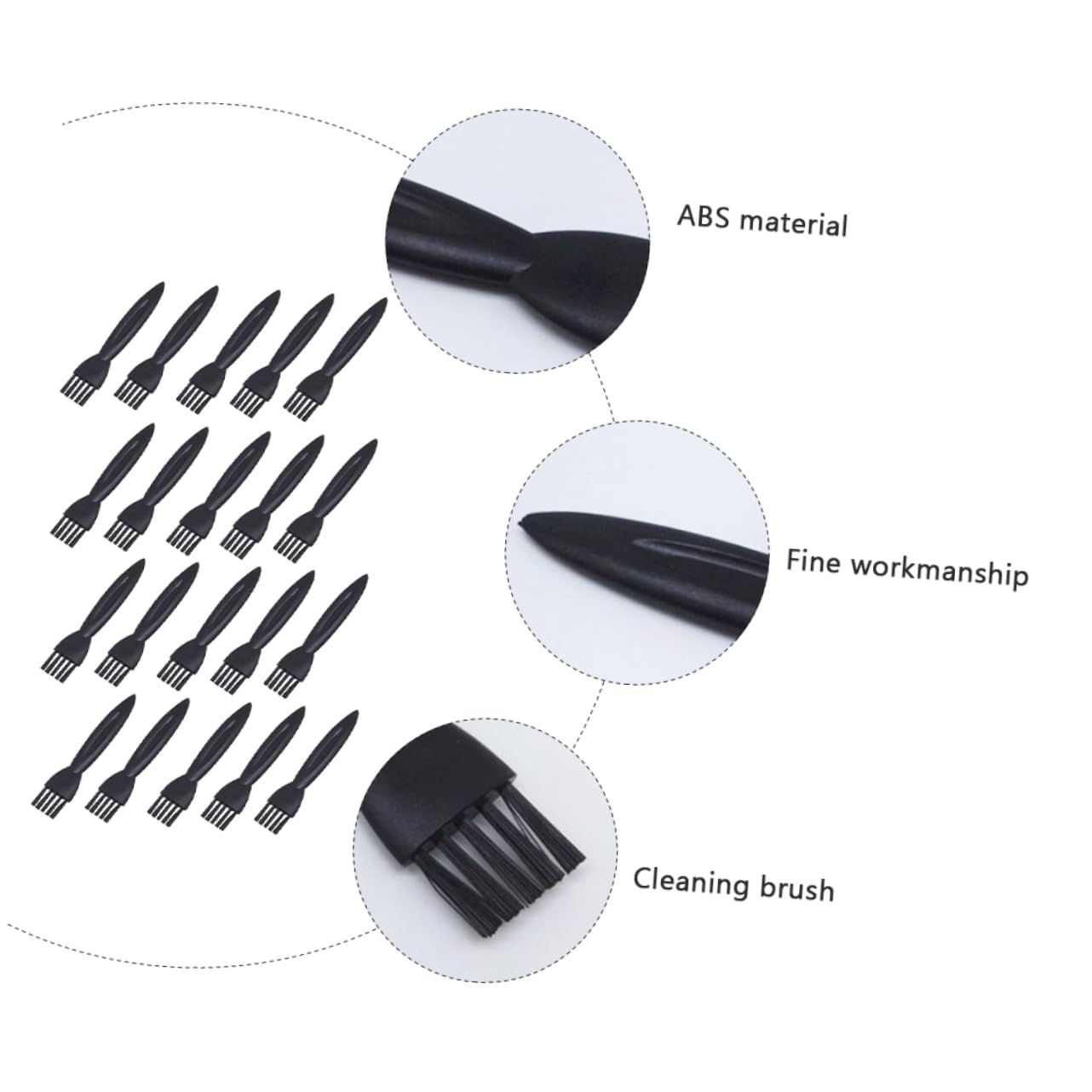 Hemoton 100pcs Electric Razor Cleaning Brushes - Replacement Charger Brushes for Men's Electric Shavers, Small ABS Black Cleaning Brush for Shaver Maintenance & Hygiene - Perfect for Home, Travel & Grooming Kits