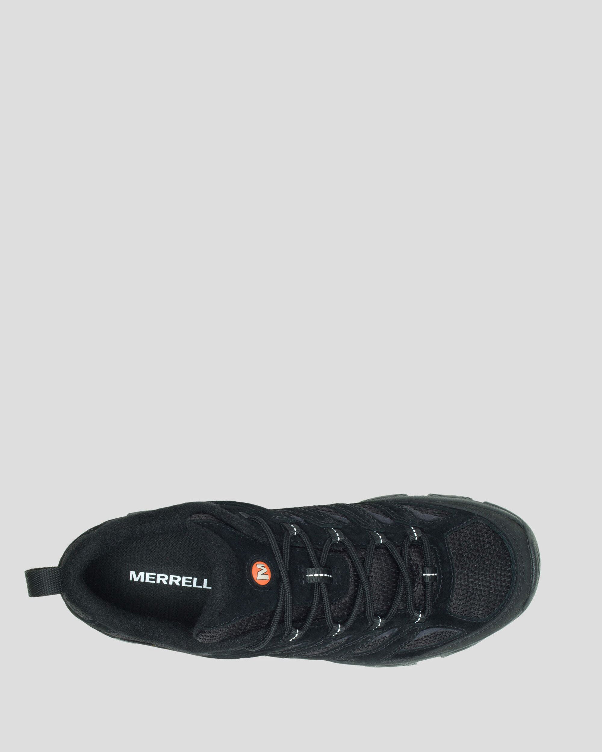 Men's Merrell Moab 3 Waterproof Hiking Shoes - Black/Black | Lightweight & Durable Outdoor Boots for Trail Walking, Camping & Mountain Adventures