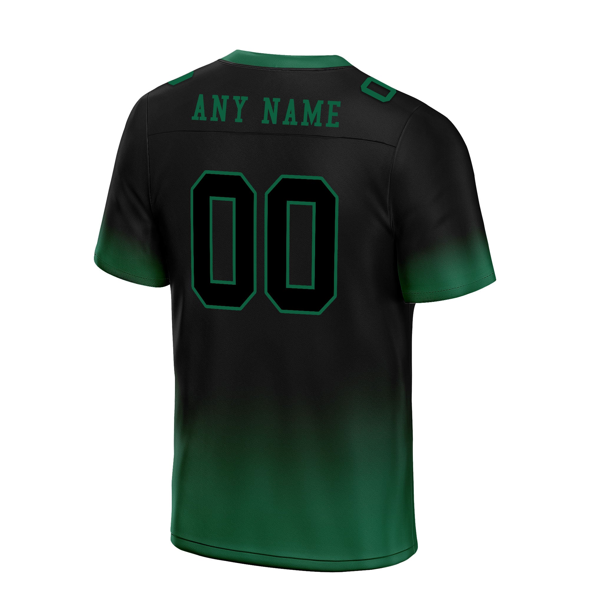 Custom Dark Green Fade Personalized Authentic Football Jersey - High-Quality Breathable Fabric for Game Day, Training & Fan Support (FBJ02 D06086)