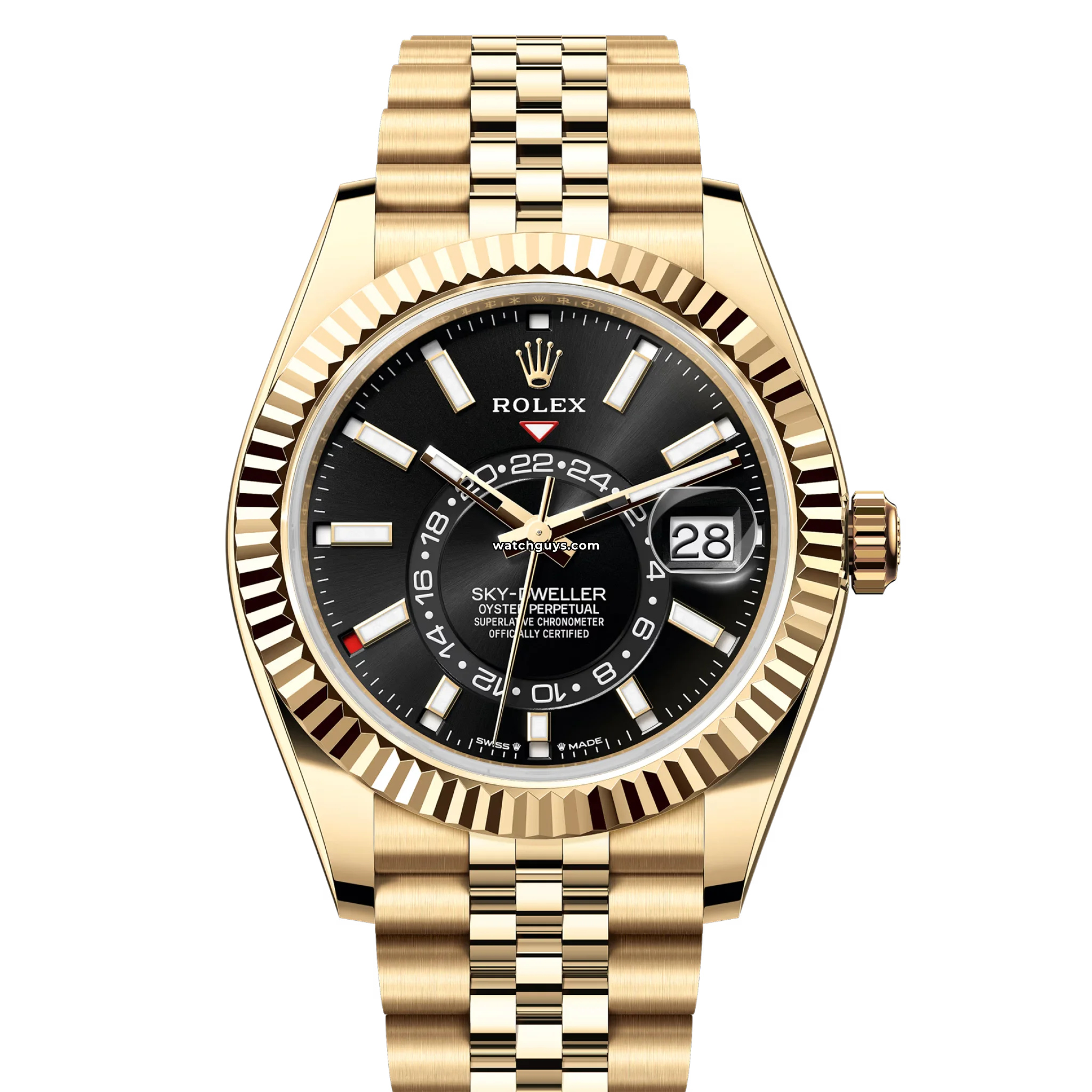 Rolex Sky-Dweller 336938 Men's Luxury Watch - Black Dial with Jubilee Bracelet - Perfect for Business, Travel & Special Occasions