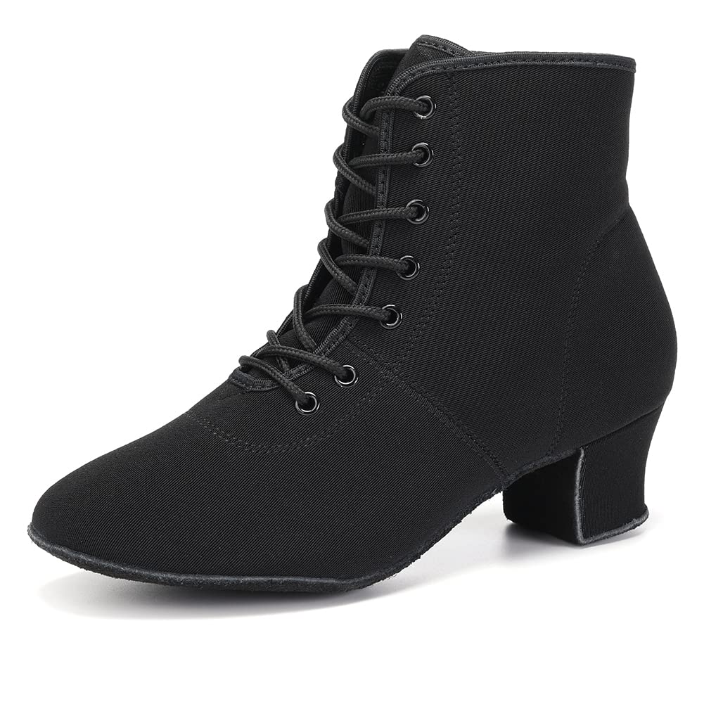 AOQUNFS Women's Latin Dance Shoes - Ballroom Salsa Tango Practice Shoes with Lace-Up Design, Comfortable & Stylish for Dance Classes, Performances & Social Events