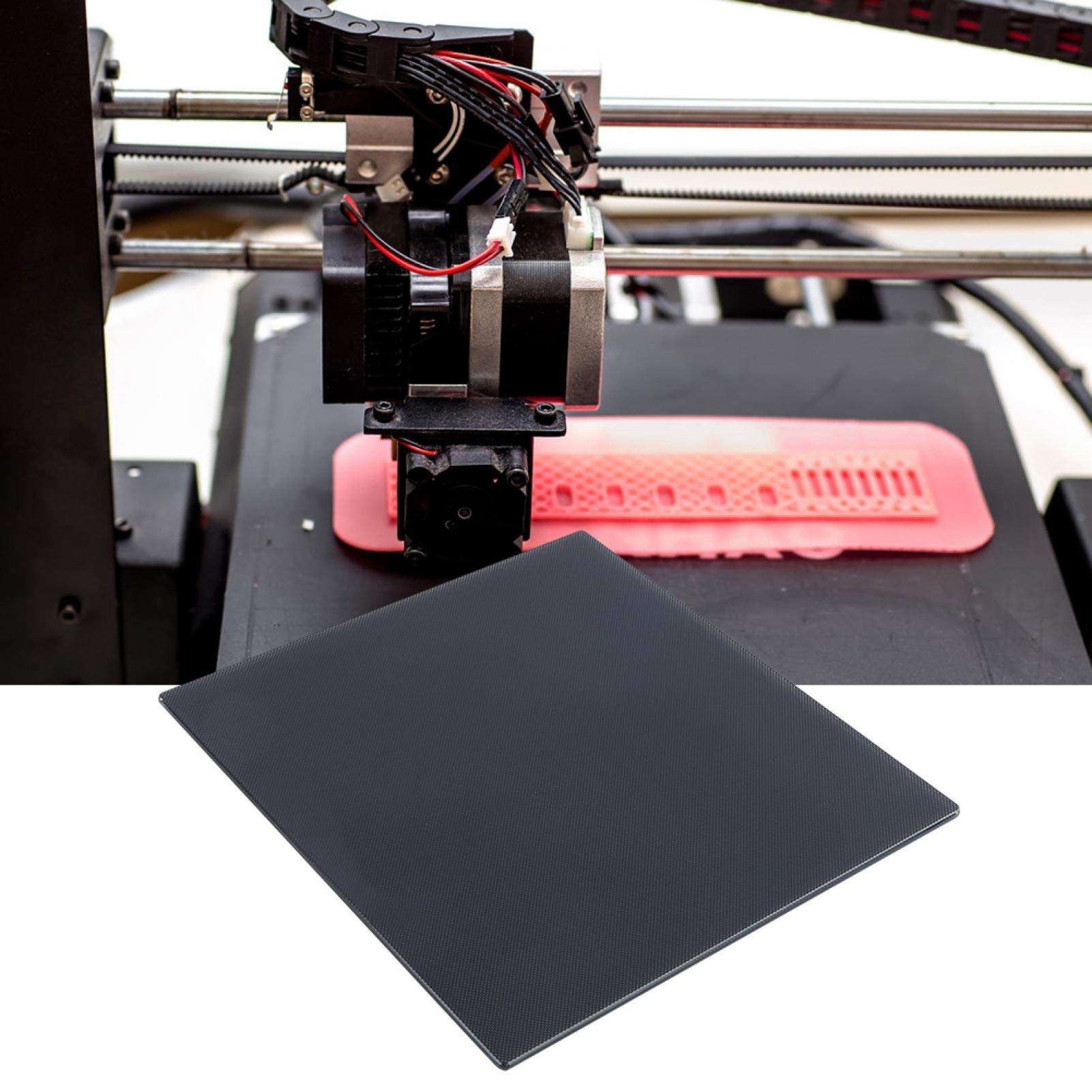 EVTSCAN 235x235mm Carbon Silicon Glass Plate - Compatible with CR10, Ender 3, Ender 3S 3D Printers | Perfect for Smooth Printing & Easy Removal | Ideal for Home DIY 3D Printing Projects