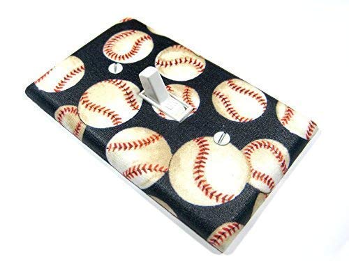 Baseball Sport Light Switch Cover - Navy for Kids Bedroom & Nursery Decor