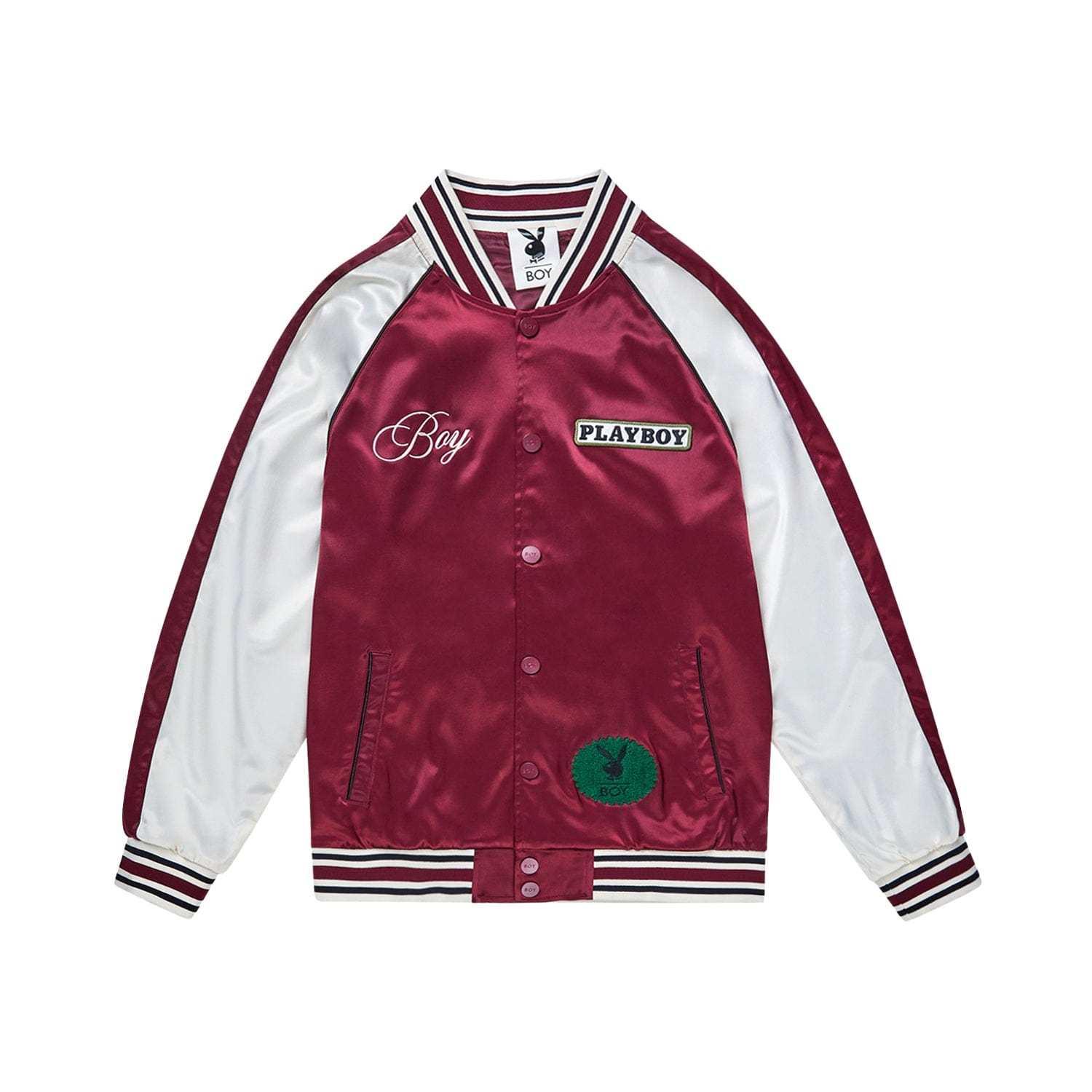 Playboy X Boy Souvenir Jacket - Vintage Style Varsity Bomber for Men - Perfect for Casual Wear, Street Fashion & Retro Outfits