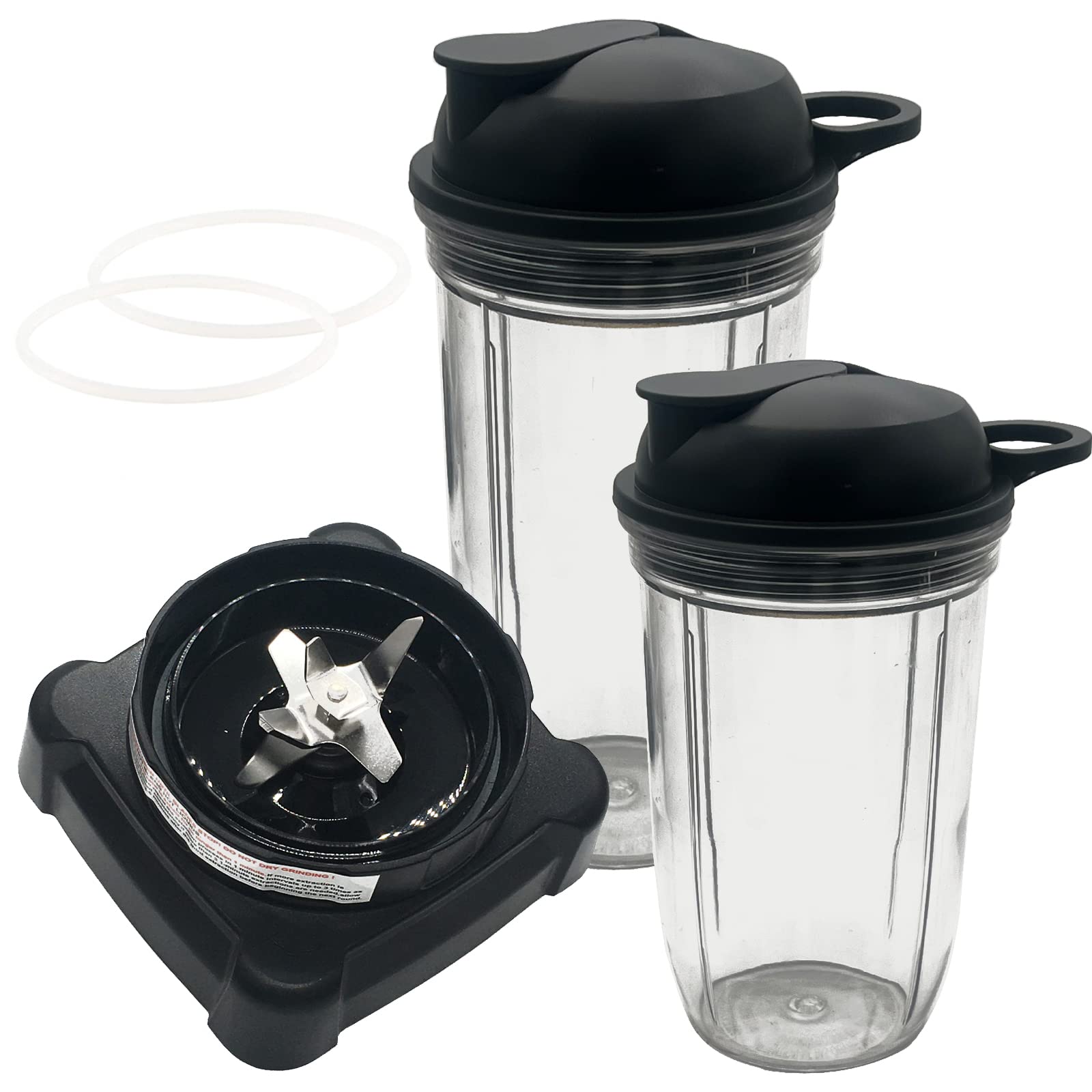Replacement Extractor Blade with 18oz & 24oz Cups and Spout Lid for Ninja Professional Blender BL660/BL740/BL770 Series - Perfect for Smoothies, Shakes, and Food Prep at Home