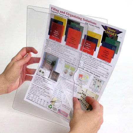 StoreSMART 10-Pack Heavy Duty Clear Plastic Paperwork Organizers - File Folders for Office, Home & School Organization - PF8511STC-10