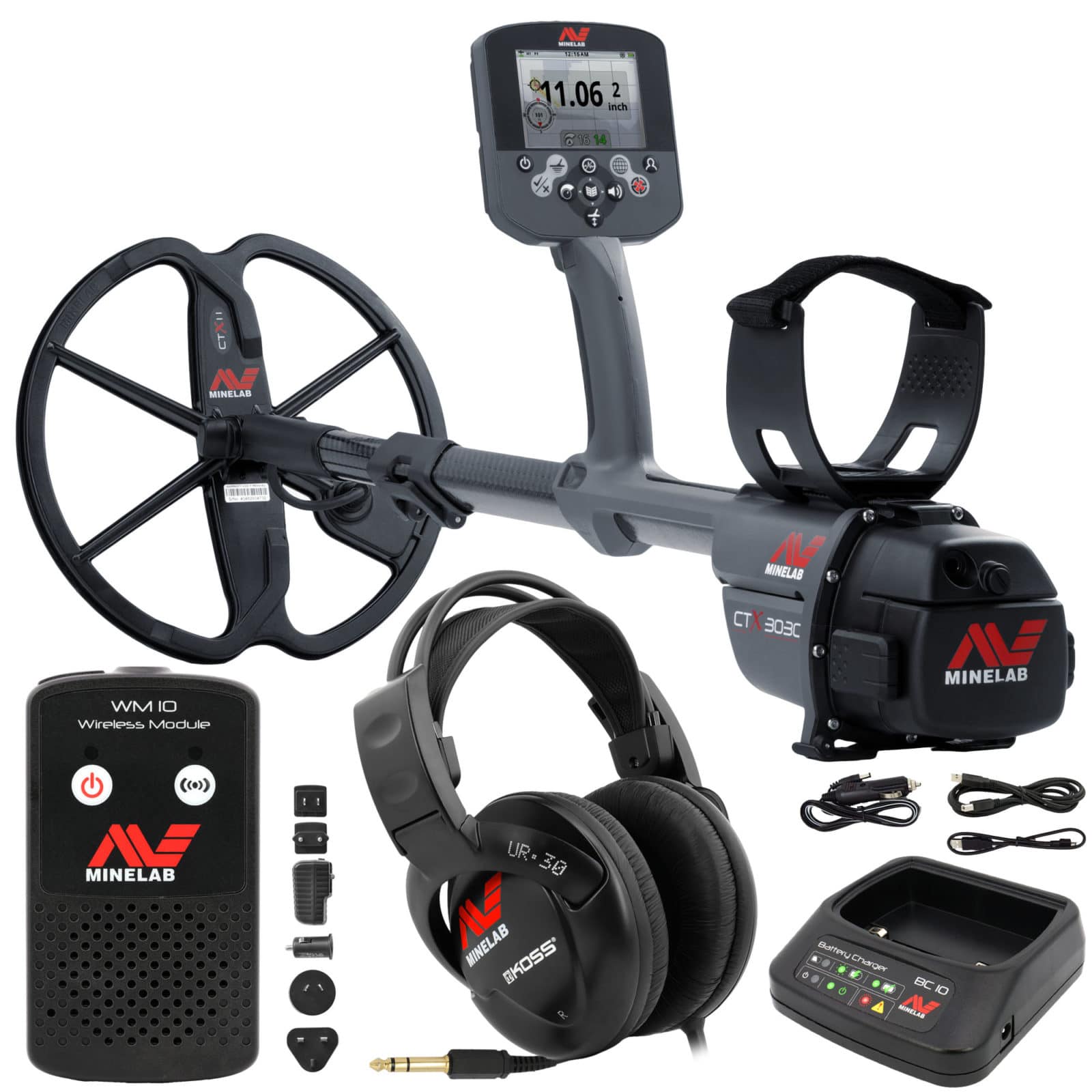 Minelab CTX 3030 Professional Waterproof Metal Detector with CTX 17 Coil - Gold & Treasure Hunting, Beach & Underwater Metal Detecting