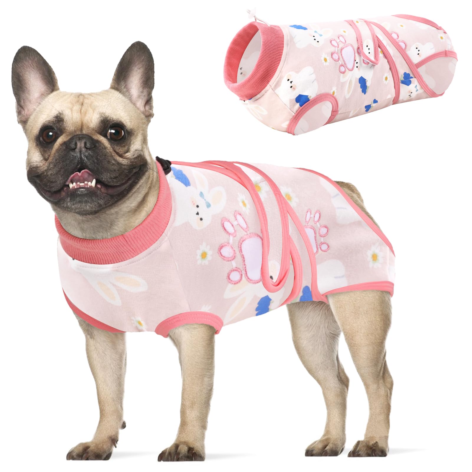 KOESON Dog Surgery Recovery Suit for Female & Male Dogs - Soft Anti-Licking Onesie Alternative to Cone After Spay/Neuter Surgery - Abdominal Wound Protection for Dogs & Rabbits - Perfect for Post-Op Care & Comfortable Healing at Home