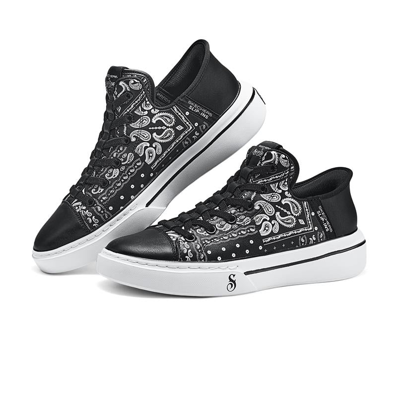 SNOOP DOGG Slip-On Sneakers - SNOOP ONE 251017/BKW - Comfortable Casual Shoes for Men, Streetwear Fashion, Everyday Wear & Hip Hop Style