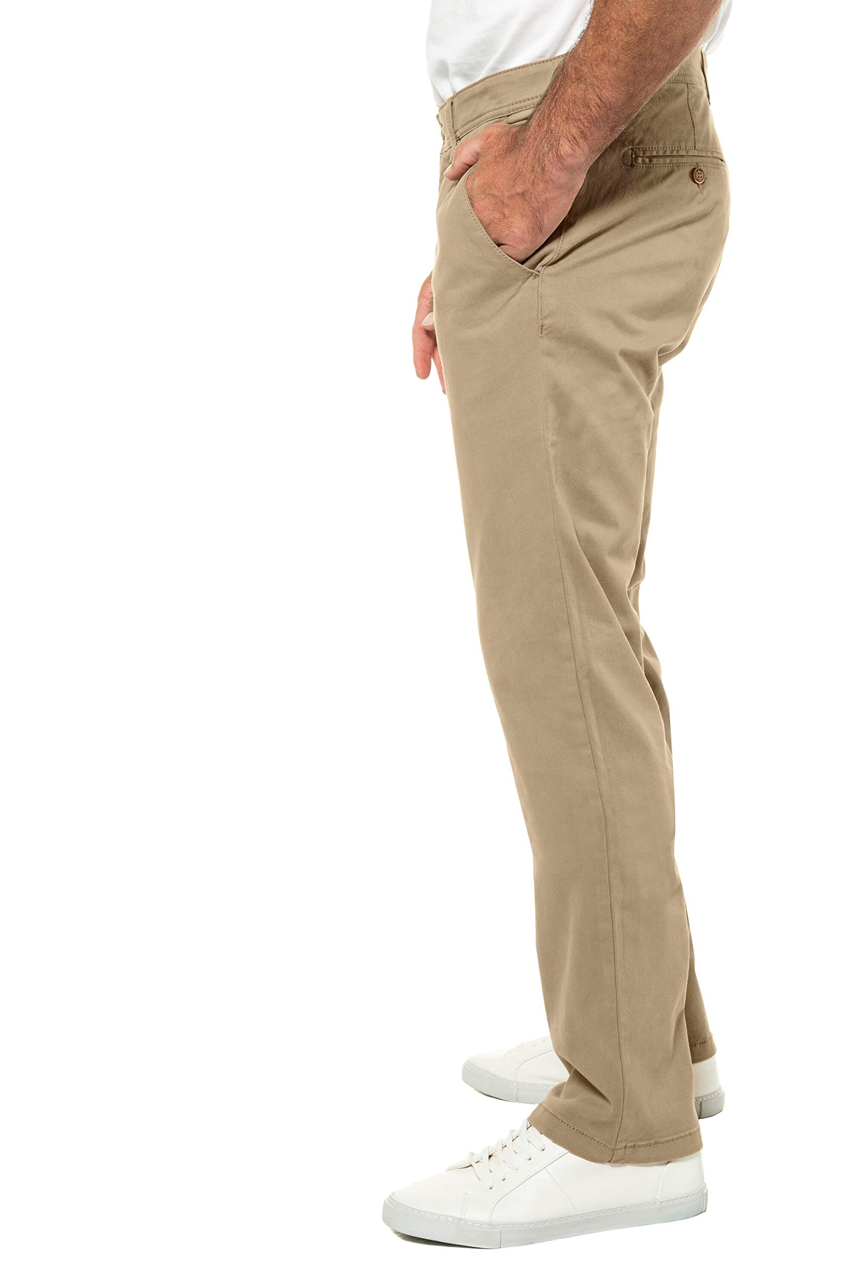 JP 1880 Men's Big & Tall Plus Size Stretch Chino Pants (Size L-8XL, Regular Fit) - Comfortable Office & Casual Wear for Everyday Use