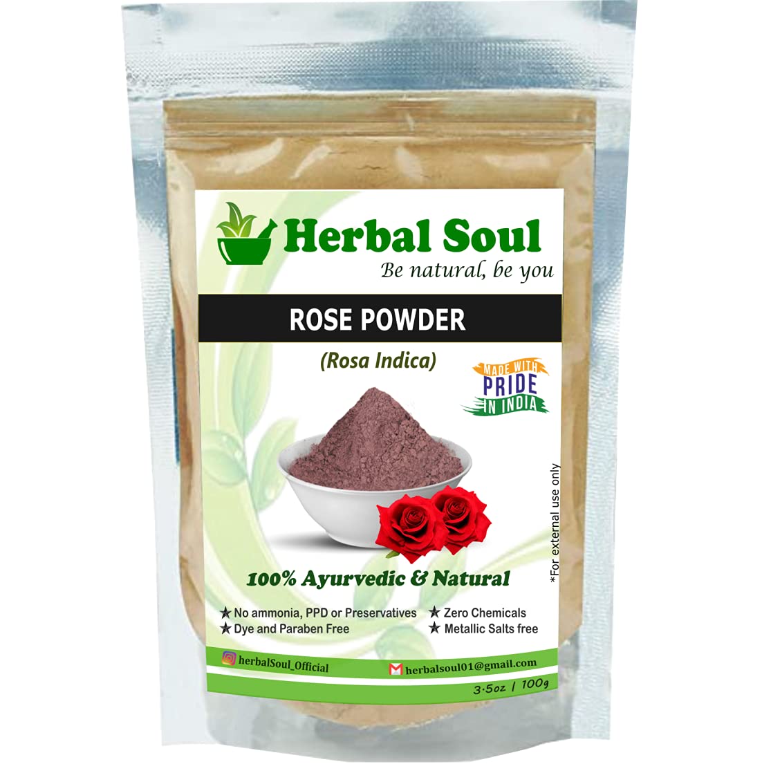 Organic Mulethi Licorice Powder & Rose Petal Powder Combo (200g) - Natural Hair & Face Mask for Glowing Skin & Healthy Hair | DIY Beauty Treatment for Dry Skin & Dandruff