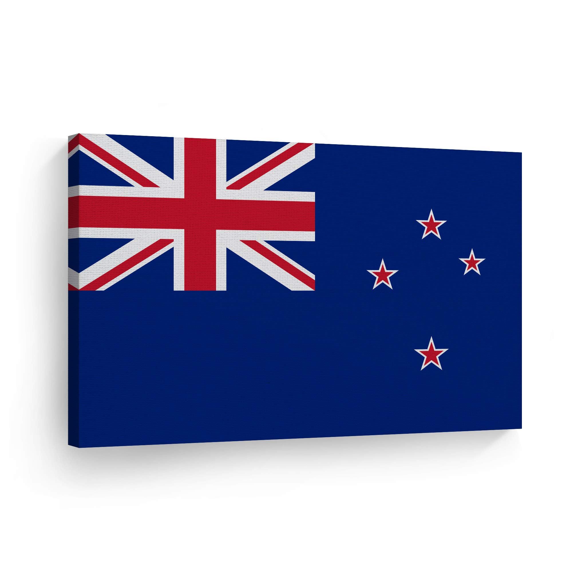 New Zealand Flag Canvas Wall Art Print - 30x40 Inch Ready to Hang Country Flag Decor for Office, Living Room, Dorm, Bedroom, Kitchen, Man Cave, Sports Club & Bar - Modern Home Decor Made in USA | Perfect for Kiwi Pride, Rugby Fans & Travel Enthusiasts