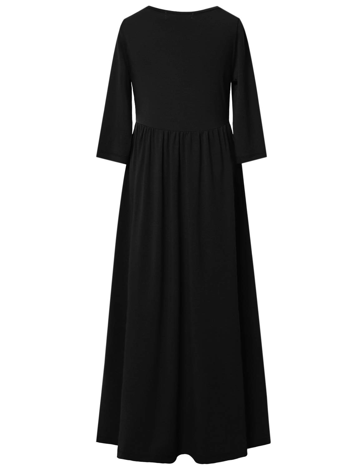 QPANCY Girls' 3/4 Sleeve Maxi Dress with Pockets - Elegant Church & Party Wear for Special Occasions | Perfect for Weddings, Easter, and Family Gatherings