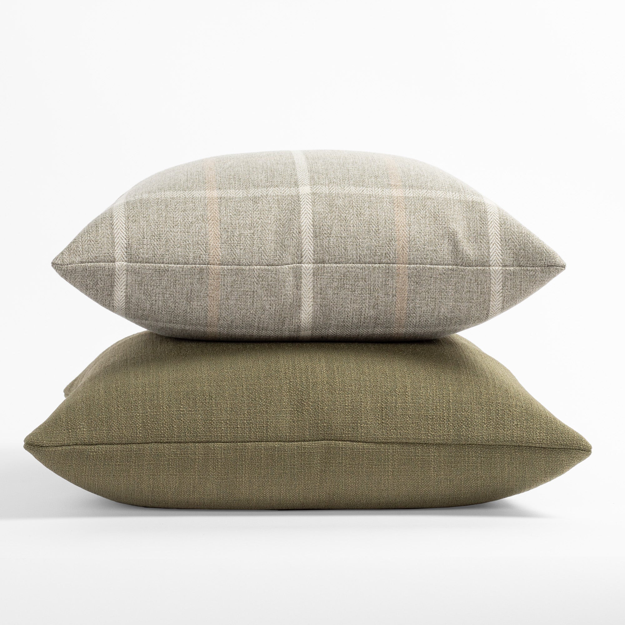 Grange 22x22 Inch Decorative Throw Pillow Cover - Soft Moss Green Cushion for Sofa, Bed & Home Decor