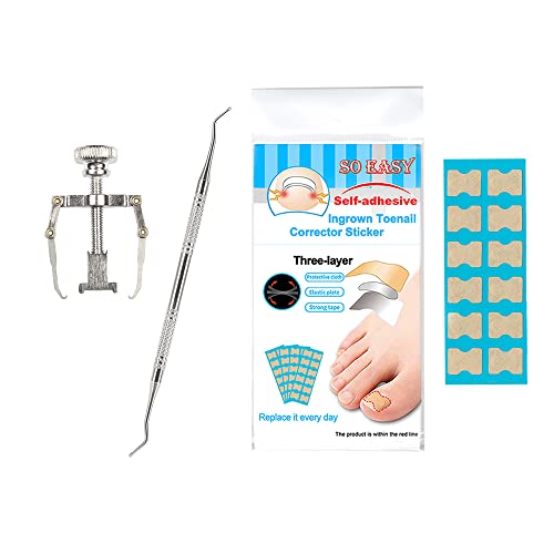 A K Homes - Professional Nail Correction Kit for Ingrown & Curved Toenails | Toenail Stickers, Clamp & Lifter | Straightening Treatment for Healthy Nails | Perfect for Pedicures, Home Care & Nail Recovery